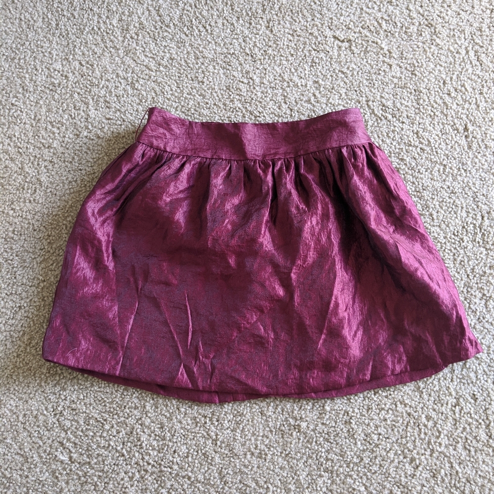 BOGO Metallic Maroon Charlotte Russe Skirt M (Valentine